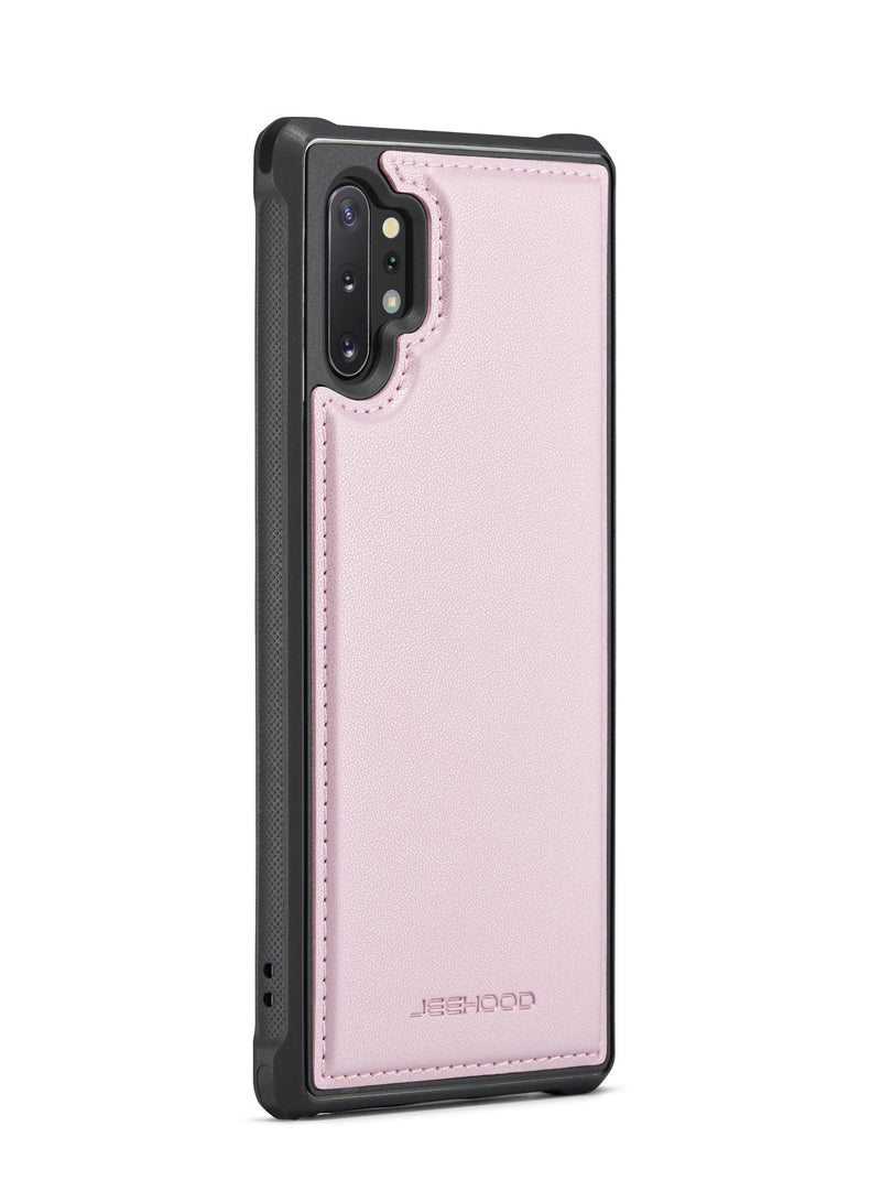 JEEHOOD CaseMe Phone Case Compatible with Samsung Galaxy Note 10 Plus Luxury PU Leather Back Cover Cover Compatible with Samsung Galaxy Note 10 Plus - Pink - Image 2