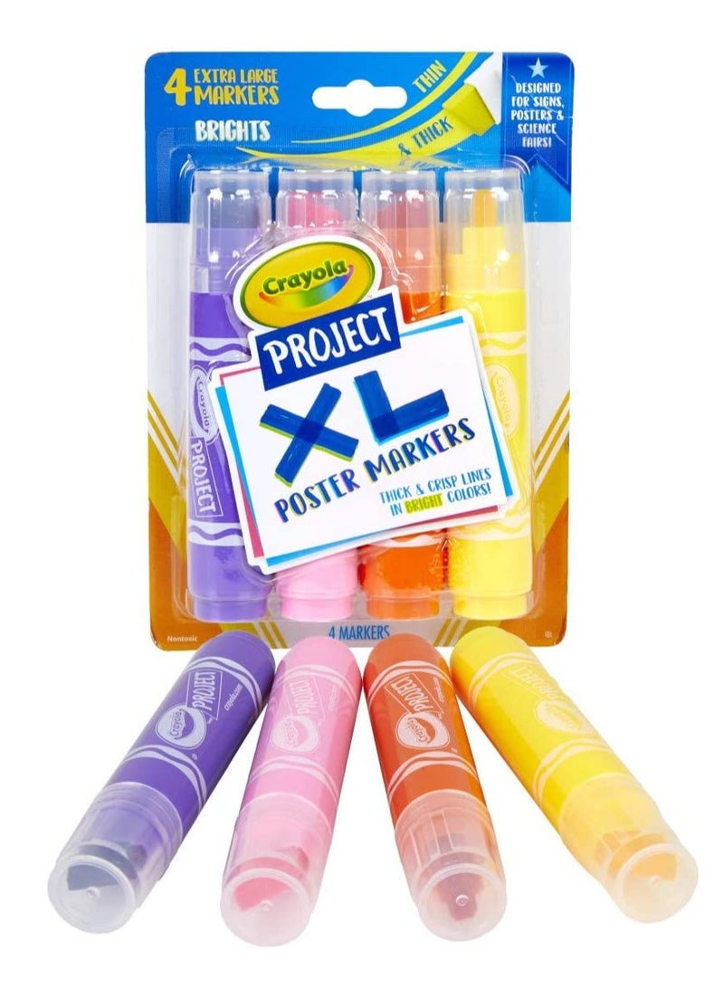 Crayola Crayola Project XL Poster Markers Bright Colors 4ct - Image 2