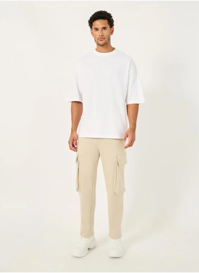 ستايلي Oversized Open Hem Joggers with Cargo Pockets