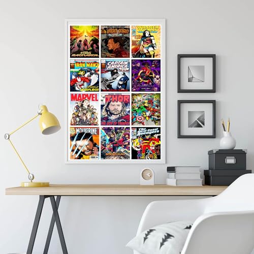 KARTMEN Pack of 54 Superhero Wall Collage Kit For Bedroom, Living room, Office - 4 x 6 Inches - Glue Dots Included - Image 3