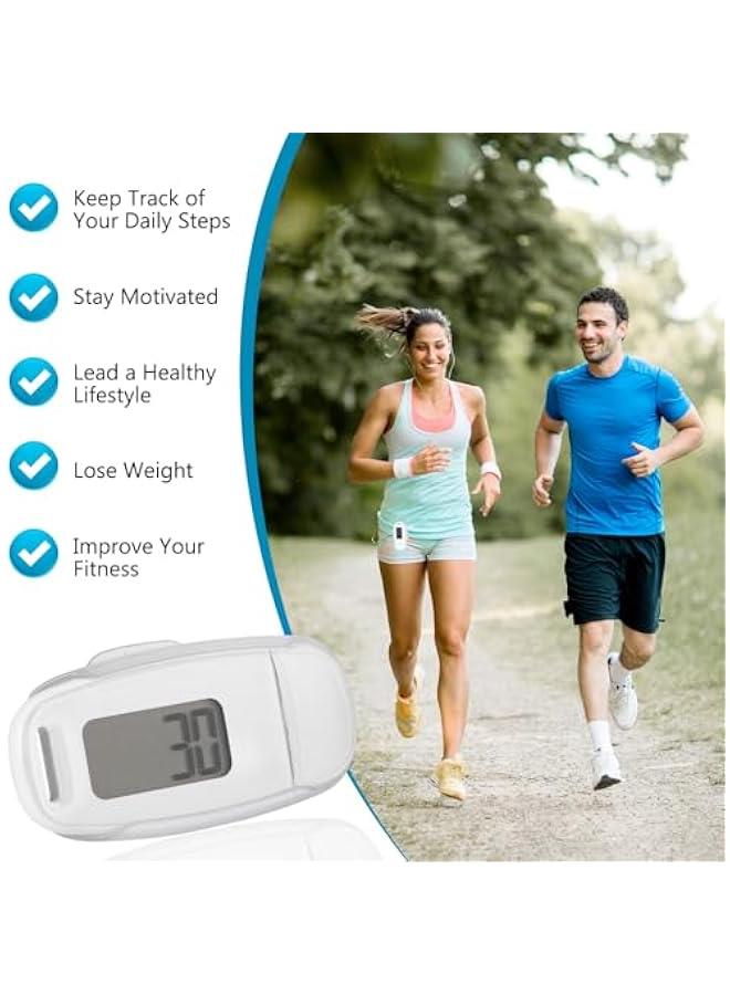3D Pedometer for Walking, Simple Digital Step Counter with Removable Clip and Lanyard, USB Rechargeable Accurate Pedometers for Steps Track with Backlight for Men Women Kids Running Hiking - Image 4