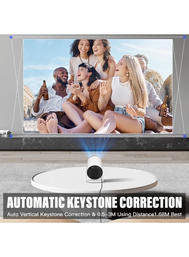 HY-300 4K Projector, 1080P HD  Lightweight Design, Compatible with Android & iPhone for Wireless or Wired Connection, Portable Home Theater and Enjoyment with Family Like Movie and Games Perfect for Office meetings and learning process. - Image 5