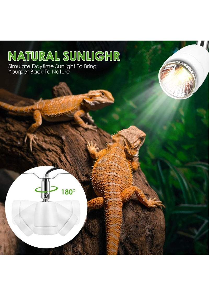 Captaintech Reptile Heat Lamp Holder with Dimmer Switch, E27 Bulb 400W Rotatable Heat Lamp Socket, Ceramic Bulb Holder for Lizard, Turtle, Tortoise, and Reptile Ceramic Lamps, Bulbs Not Included - Image 3