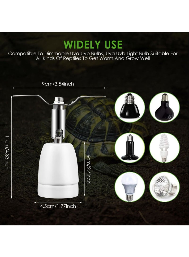 Captaintech Reptile Heat Lamp Holder with Dimmer Switch, E27 Bulb 400W Rotatable Heat Lamp Socket, Ceramic Bulb Holder for Lizard, Turtle, Tortoise, and Reptile Ceramic Lamps, Bulbs Not Included - Image 5