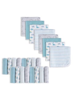 softan Softan Baby Washcloths, 24Pack Baby Wash Cloths Extra Soft & Ultra Absorbent, Baby Towels and Washcloths Face Towel Unisex for Boys Girls Face & Body, Washclothes Gentle on Sensitive Skin, 9''x 9''  - Image 1