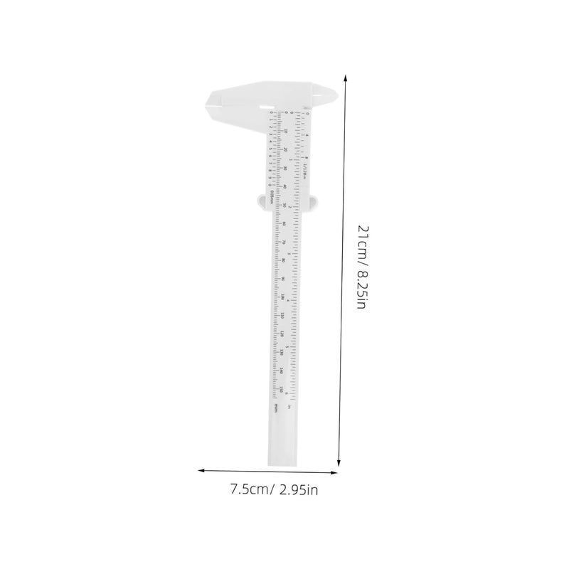 مجموعة فرجار بلاستيكي 5 قطع بمقياس مزدود لأدوات القياس الدقيقة للطلاب وأعمال النجارة - Image 3