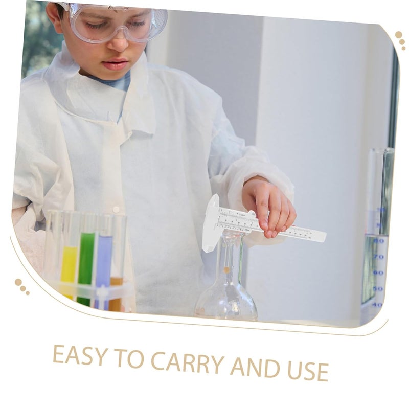 مجموعة فرجار بلاستيكي 5 قطع بمقياس مزدود لأدوات القياس الدقيقة للطلاب وأعمال النجارة - Image 4