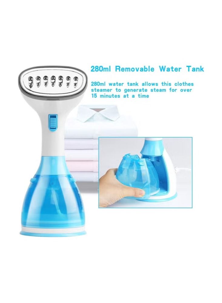 Dream Zone مكواة بخار محمولة، مكواة غلَموريك 15 ثانية تسخين سريع 1500 واط مكواة قوية للسفر والمنزل، خزان ماء قابل للإزالة سعة 280 مل بخار عمودي وأفقي - Image 2