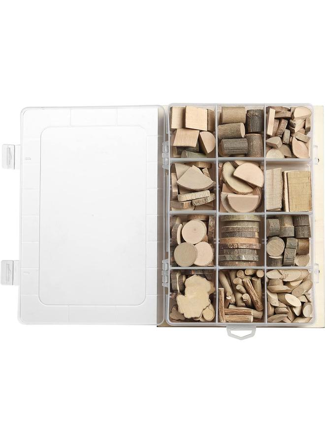 Bluejw LAZACA Wood Craft Kits DIY for Kids Ages 5-20 Wooden Unfinished Toys Art Paint Bulk Craft Sticks Garden Playset Loose Parts Play Materials 250 Pcs/19.5X13X3.5cm - Image 2