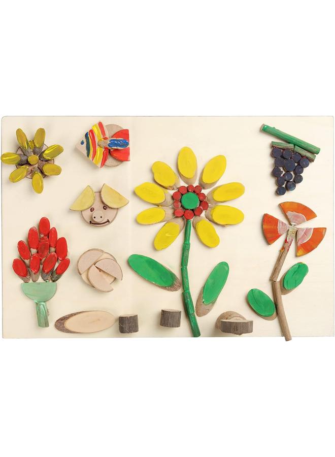 Bluejw LAZACA Wood Craft Kits DIY for Kids Ages 5-20 Wooden Unfinished Toys Art Paint Bulk Craft Sticks Garden Playset Loose Parts Play Materials 250 Pcs/19.5X13X3.5cm - Image 5