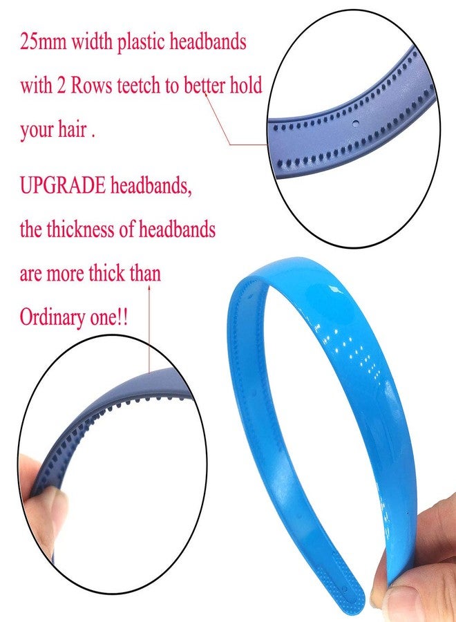 Yazon 12pcs Women Plastic Headbands 25mm Wide Headband with Teeth for Girls Kids Teens Women by Yazon … - Image 3