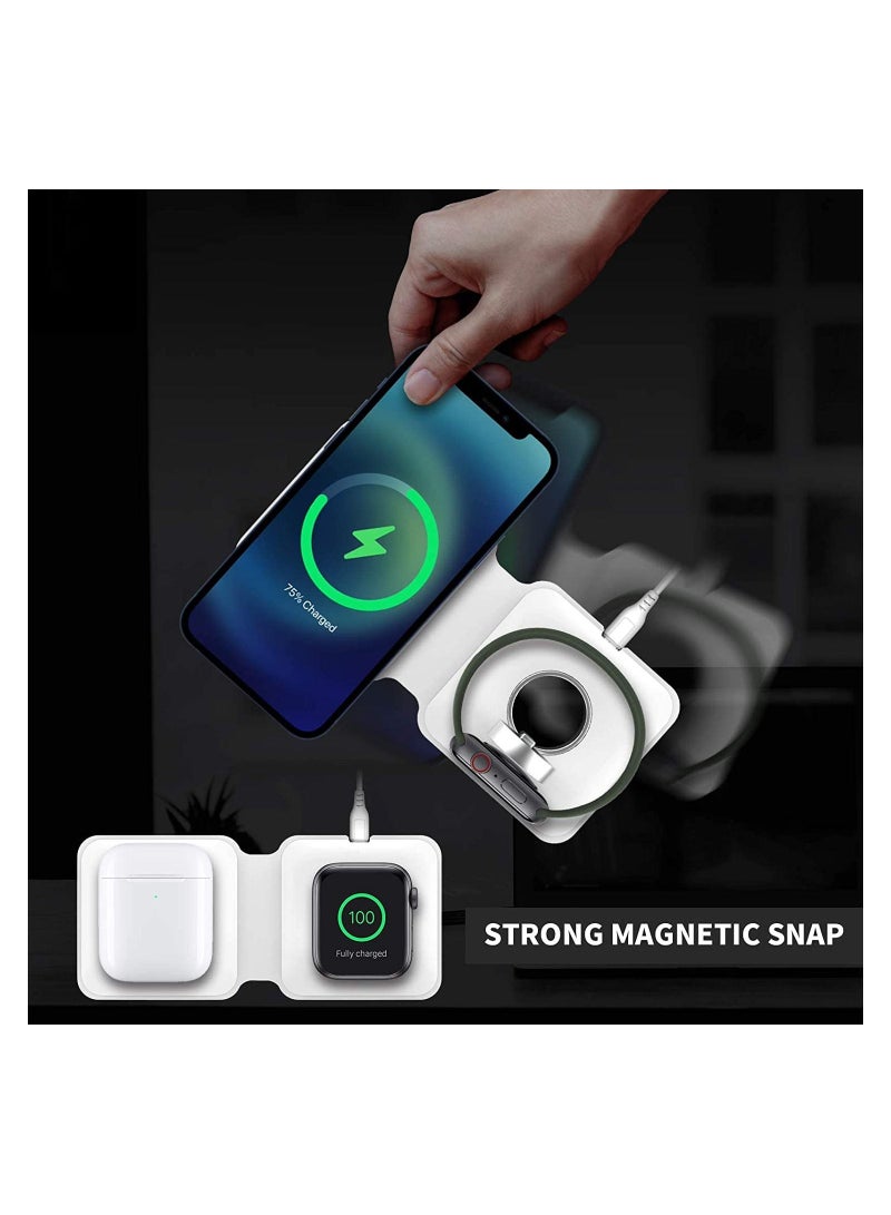 Wireless Charging Pad, Portable 2 in 1 Foldable Charging Dock Power Station for Apple Watch 7/6/5/4/3/2  - Image 2