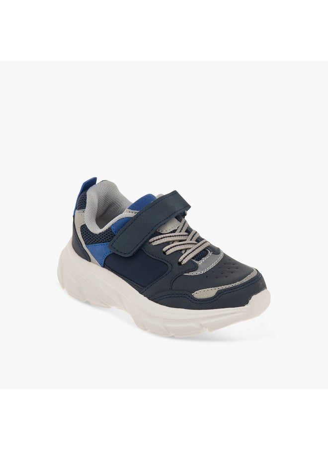 LBL by Shoexpress Boys Panelled Sneakers with Hook and Loop Closure  - Image 2