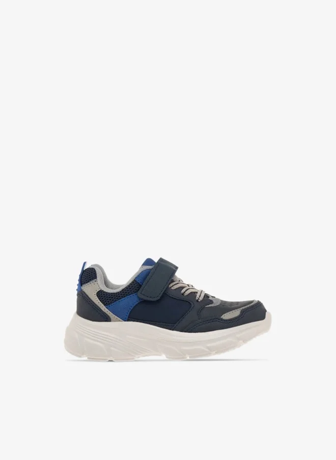 LBL by Shoexpress Boys Panelled Sneakers with Hook and Loop Closure