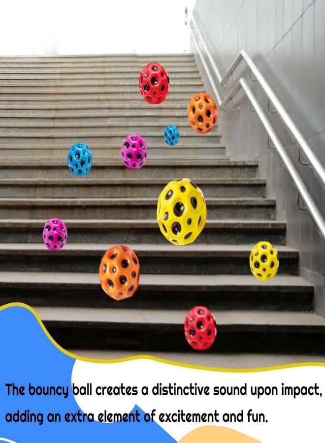 Definite Moon Balls, Stress Relief High Jumping Ball, Super Bouncy Rubber Ball for Kids, Athlete Training Ball Outdoor Indoor Play (Pack of 2 Balls, Random Color) - Image 4