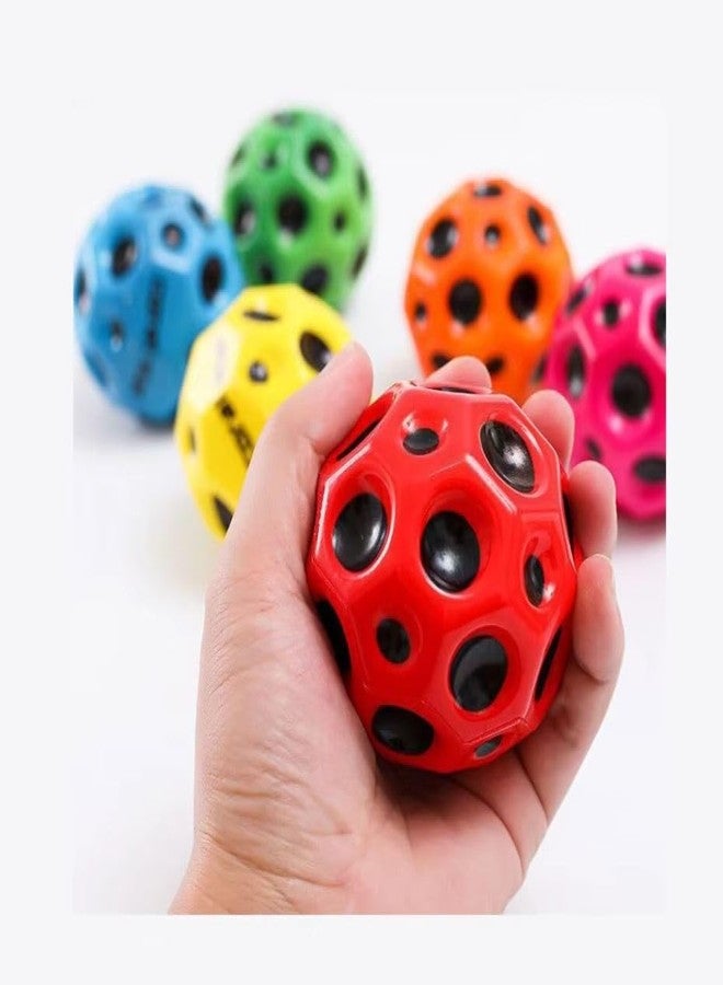 Definite Moon Balls, Stress Relief High Jumping Ball, Super Bouncy Rubber Ball for Kids, Athlete Training Ball Outdoor Indoor Play (Pack of 2 Balls, Random Color) - Image 1