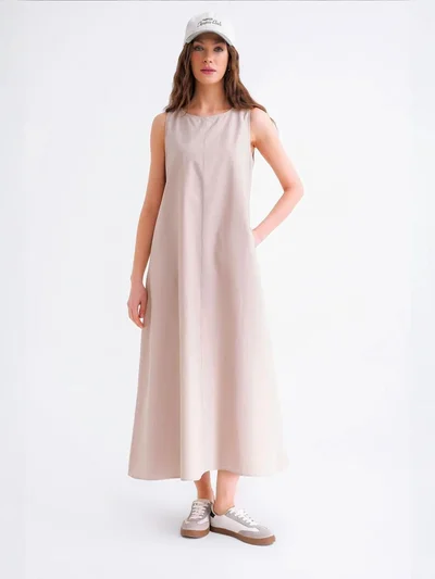 MixRay Mixray Relaxed Fit Maxi Dress with Pockets