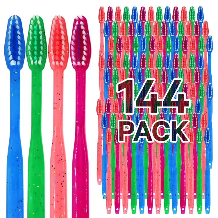 Bottles N Bags Bottles N Bags MEGA Pack Kids Disposable Toothbrushes with Paste Childrens Bubblegum PrePasted Individually Wrapped Toothbrush Bundle Perfect for School Camp Summer Vacation 144 Pack