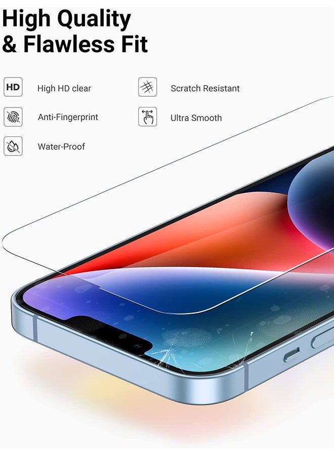 Concretization iPhone 14 Plus/iPhone 13 Pro Max Screen Protector 2 Pack 6.7 Inch with Alignment Frame Easy Installation, Bubble Free, HD Clear, Scratch Resistant, Anti-Fingerprint, Full Screen Tempered Glass Filme - Image 2