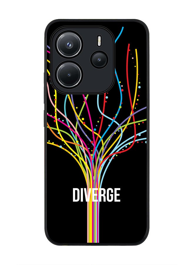 Stylizedd For Xiaomi Redmi Note 14 4G 4G Case,Slim fit Camera Protection, Shockproof Thin Phone cover  - Diverge (Black) - Image 1