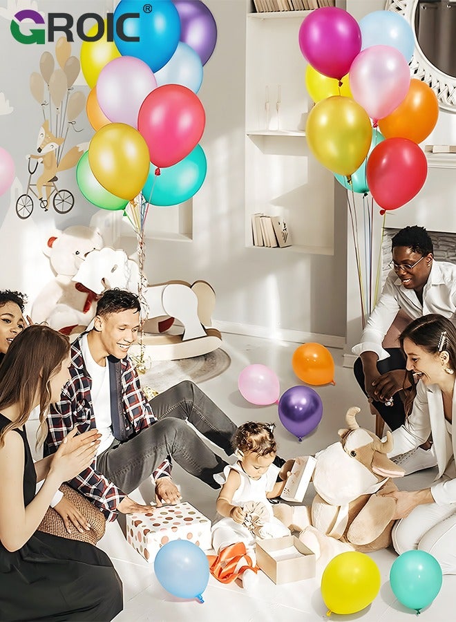 GROIC Colorful Latex Balloons, 50 Pack 12 inch Round Helium Bright Color Balloons for Birthday Baby Shower Wedding Party Decorations,Garland Decoration,Party Supplies - Image 5