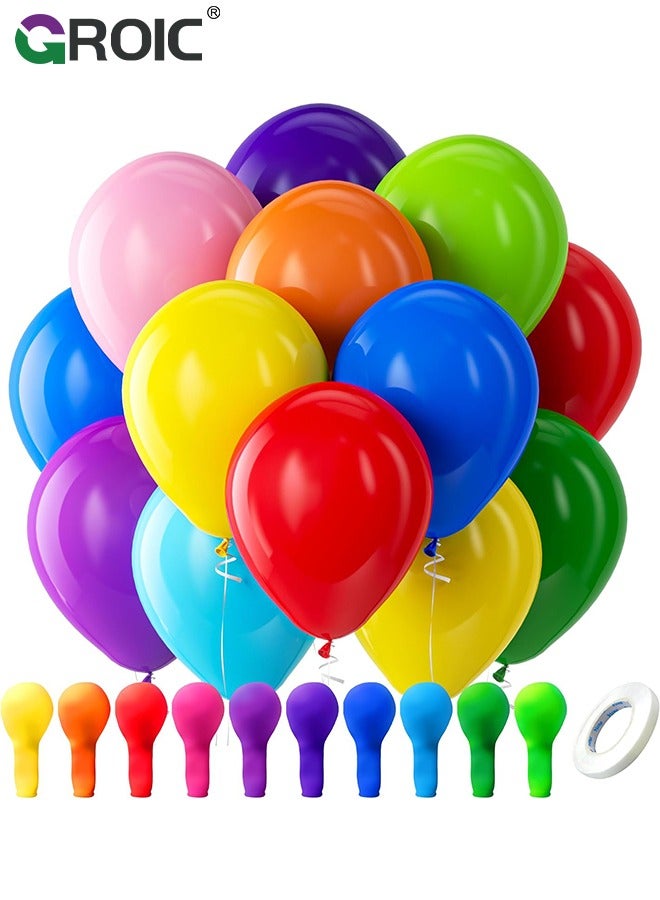 GROIC Colorful Latex Balloons, 50 Pack 12 inch Round Helium Bright Color Balloons for Birthday Baby Shower Wedding Party Decorations,Garland Decoration,Party Supplies - Image 1