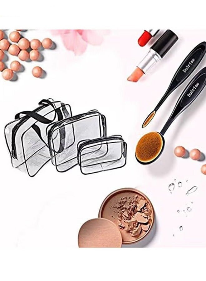 3pcs Portable Waterproof Cosmetic Bag Clear - Image 5