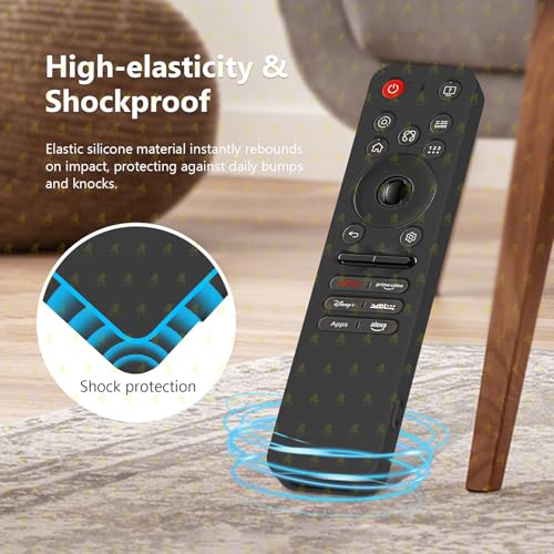 RAYA Silicone Remote Cover Compatible with 2025 LG AI TV QNED 8AA / 8CA Smart TV Remote Case with Lanyard (Black) - Image 4