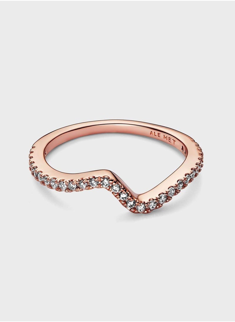 PANDORA Sparkling Wave Ring  - Image 1