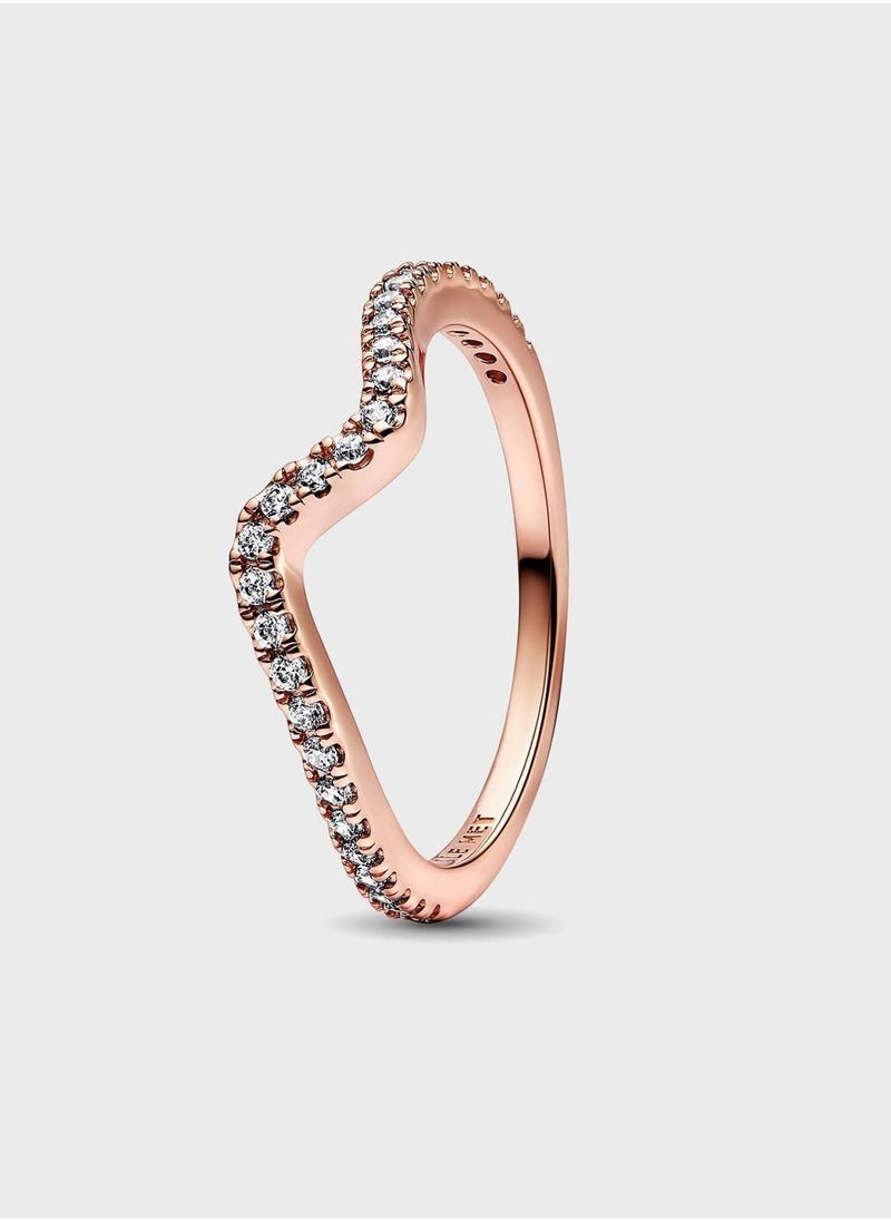 PANDORA Sparkling Wave Ring  - Image 2
