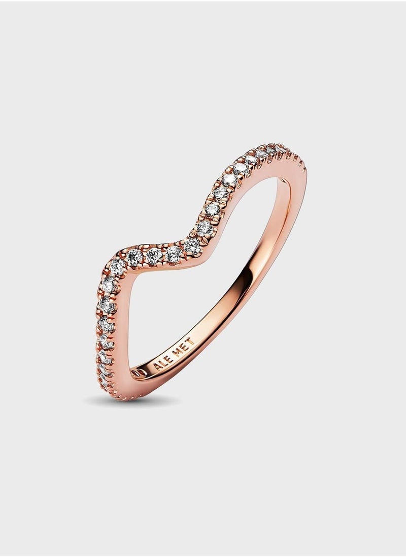 PANDORA Sparkling Wave Ring  - Image 3