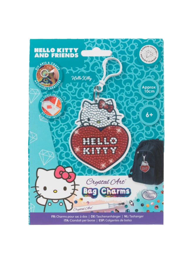 Craft Buddy هالو كيتي، سحر حقيبة كريستال - Image 1
