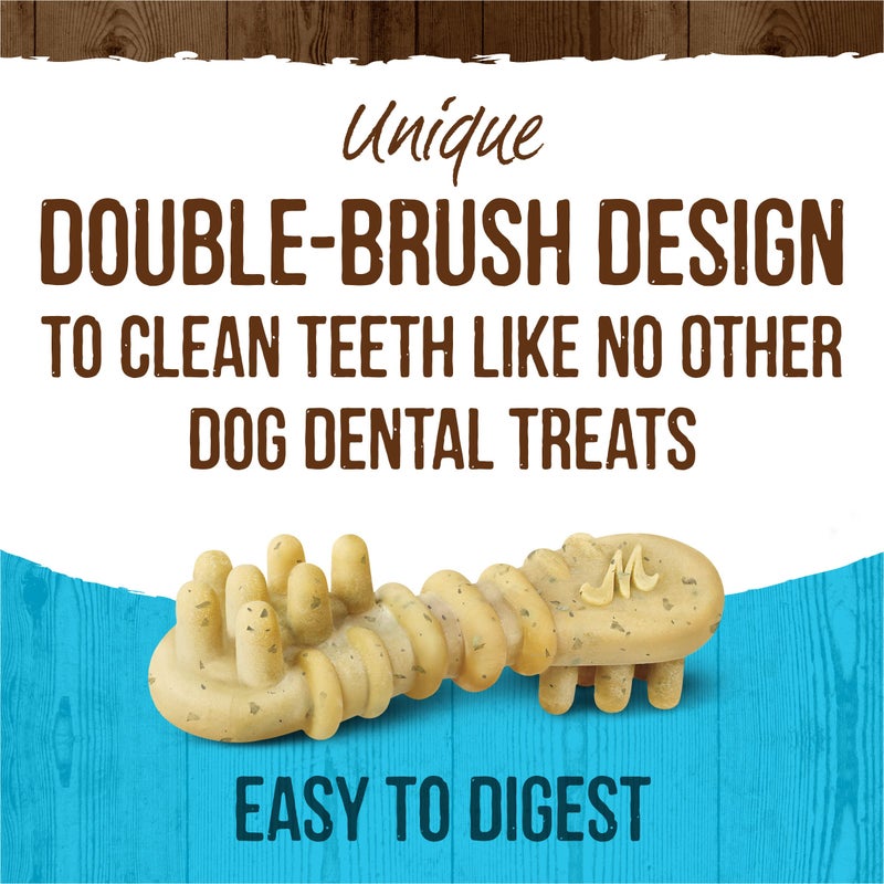 Merrick Fresh Kisses Natural Dental Chews Toothbrush Treat Shape Infused With Real Mint For Tiny Dogs 5-15 Lbs - 33 ct. Bag - Image 3