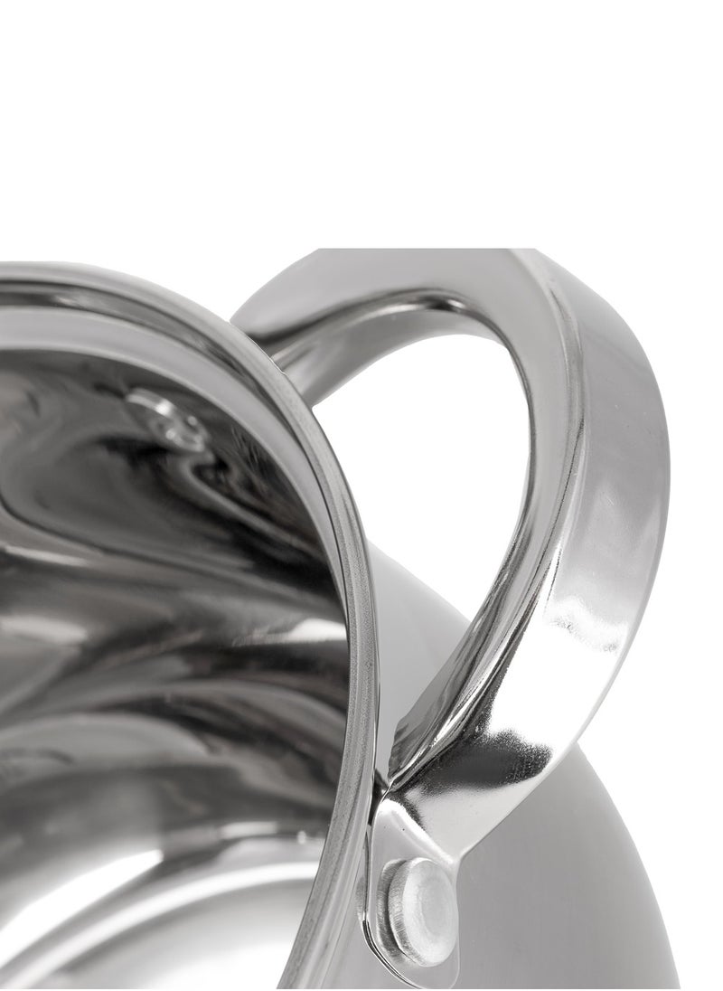 Fissman - Stockpot with Glass Lid 16x10.5cm / 2.1 Liter with Measuring Mark, Stainless Steel Stockpot Felina Series - Image 1