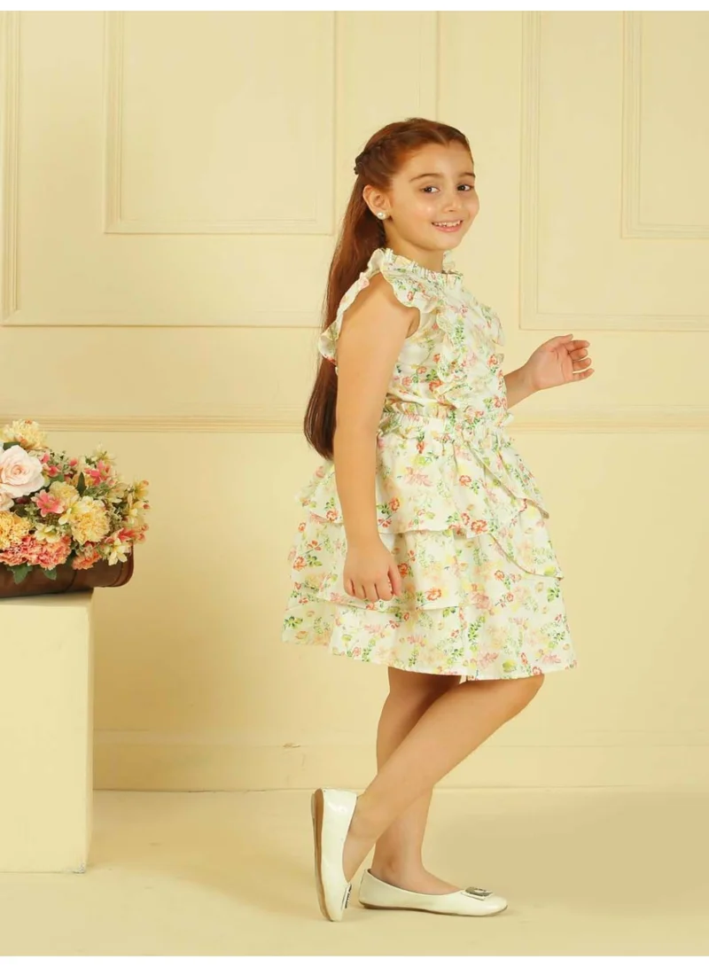 Luxe & Hardy طقم ملابس بناتي من زهور الغاردينيا والتوليب