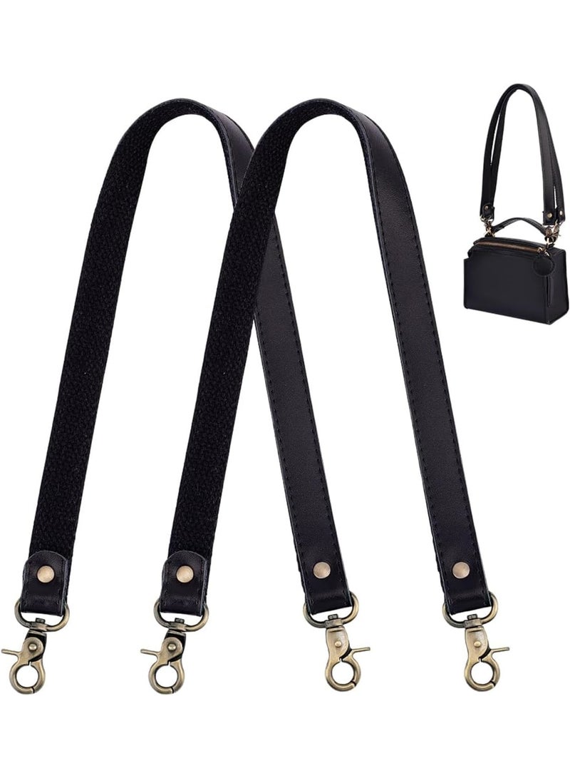 KASTWAVE Leather Bag Straps, Genuine Leather Bag Handles, Crossbody Adjustable Shoulder Strap, with Antique Bronze Swivel Lobster Buckles for Handbags Purses Shoulder Bags (23.8", 2Pcs)  - Image 1