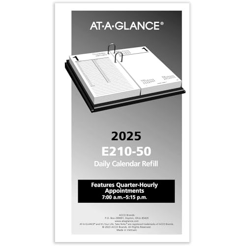 AT-A-GLANCE 2025 Desk Calendar Refill, Daily, 4-1/2" x 8", Large, Loose-Leaf (E2105025) - Image 3