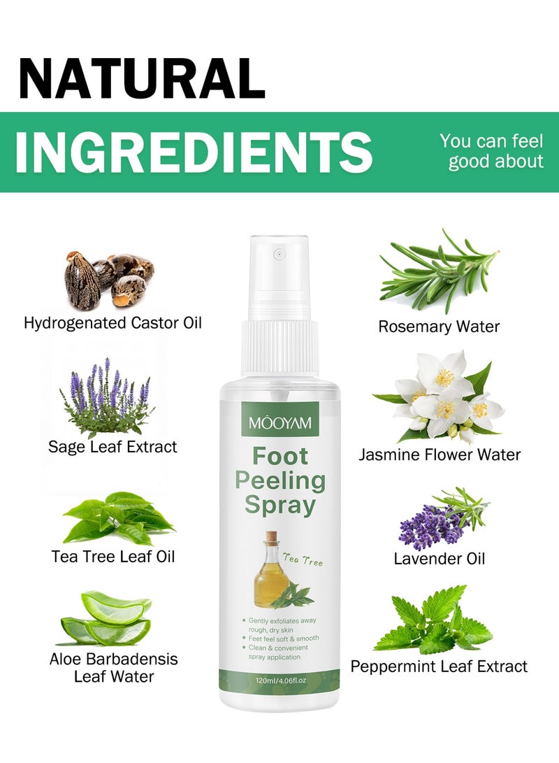 موويام رذاذ تقشير القدمين علاج مقشر للجلد الميت ومسمار القدمين يرطب الكعبين المتشققين ويعزز نعومة القدمين ويجعلهما ناعمتين سهل الاستخدام للرجال والنساء - Image 5