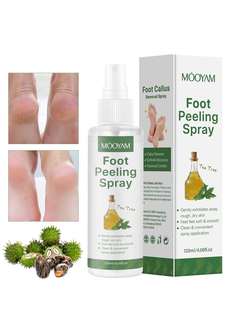 موويام رذاذ تقشير القدمين علاج مقشر للجلد الميت ومسمار القدمين يرطب الكعبين المتشققين ويعزز نعومة القدمين ويجعلهما ناعمتين سهل الاستخدام للرجال والنساء - Image 1