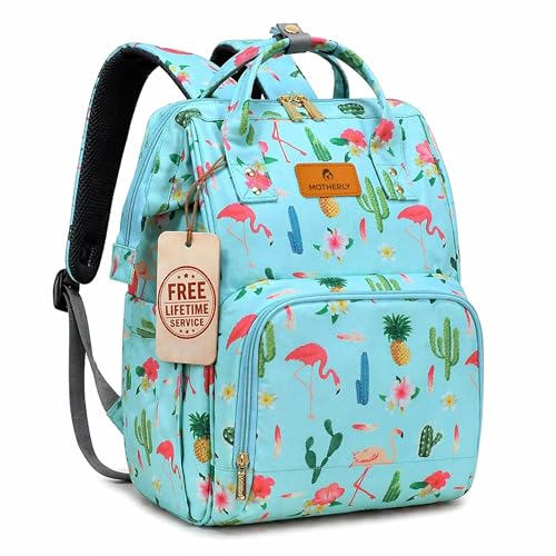 Motherly Elegant Diaper Bag for Mothers for Travel, Maternity Bag for Newborn Baby, Mothers Travelling Bag, Multipocket Water Resistant Baby Bag, Hospital Bag for Moms (Cactus Light Green) - Image 1
