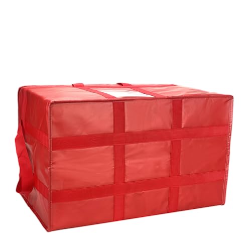Yalin XXXL Large Insulated Cooler Bag, Styrofoam Cooler of Keep Food Hot or Cold, Reusable Double Zipper Food Delivery Bag for Grocery Shopping, 23" W x 15" H x 14" D (Red, 3XL (Pro)) - Image 5