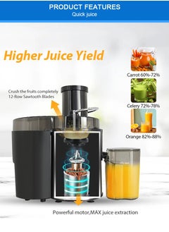 Shopit Juicer Extractor with Stainless Steel Design Centrifugal Juicing Machine, Electric Juicer for Whole Fruits and Vegetables  - Image 4