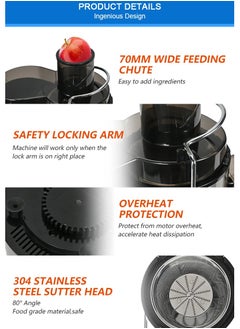 Shopit Juicer Extractor with Stainless Steel Design Centrifugal Juicing Machine, Electric Juicer for Whole Fruits and Vegetables  - Image 5
