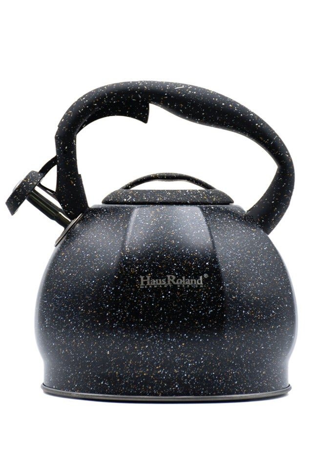 Beram Whistling Kettle, Stovetop Tea Kettle, Stainless Teapot, 3 Liters with Dotted Grain Design, Fast Boiling, Perfect for Homes, Picnics, and Parties  - Image 1