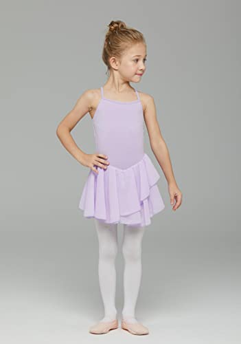 MdnMd Purple Toddler Girls Dance Leotard with Ballet Tutu Skirt Ballerina Outfit Dress Camisole (Age 4-6 / 4t,5t) - Image 3