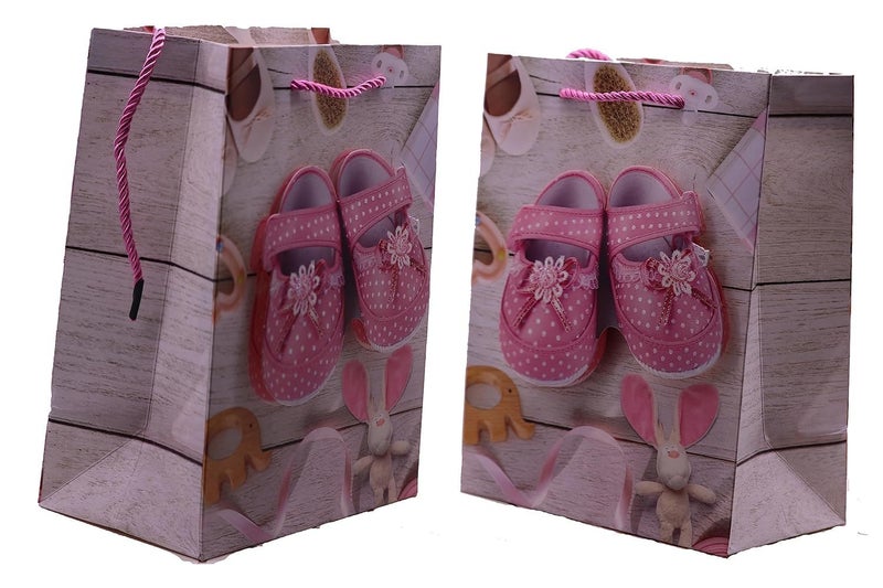 LEKORED 3D Baby Boy Girls Gift Paper Bag For Deluxe Rich Taste On Birthday PartiesBaby ShowerSchools GiftsFestivalsParty And New ParentsSet Of 4 - Image 5