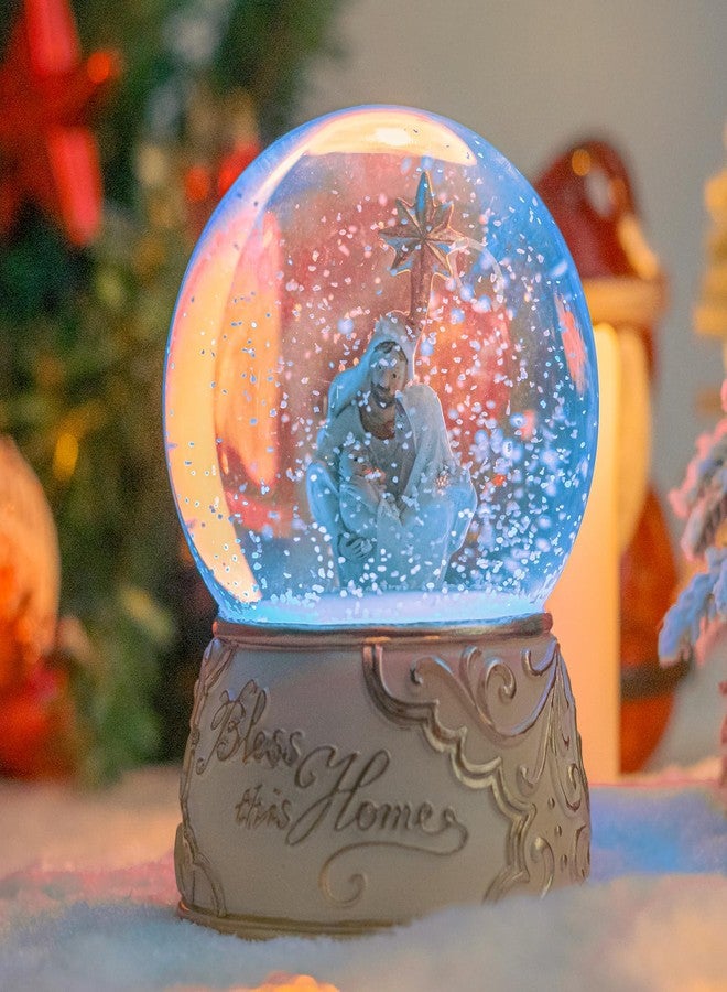 Taman Christmas Snow Globe, Nativity Musical Color Change Lighted Tabletop for Christmas Decorations Home Décor Kids' Gift Without Auto Snow-Blowing - Image 5