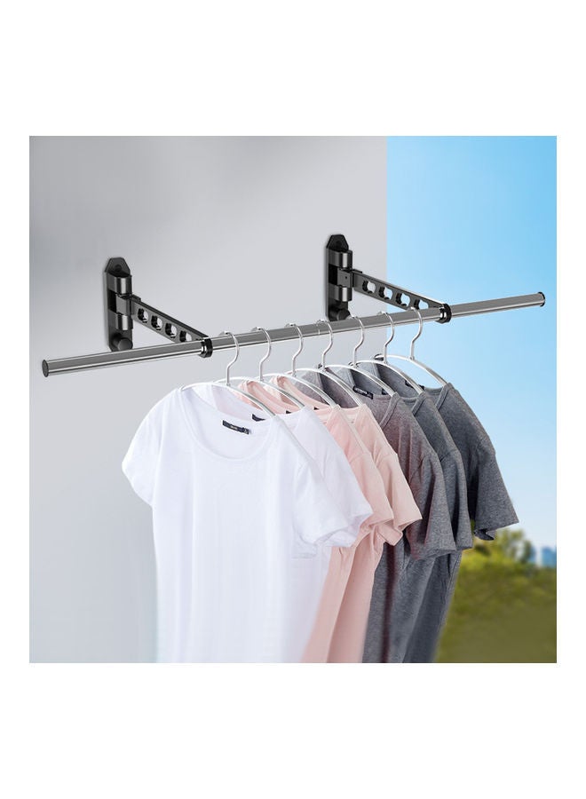 NIBEMINENT Wall Mounted Clothes Hangers Black 1.164kg - Image 5