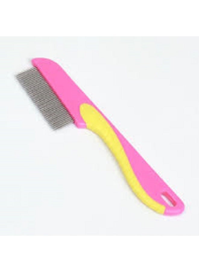 Metal Hair Comb with Handle for Effectively Removing Head Lice and Eggs, Lice Comb for Kids Hair Brush Nits Free for Dandruff Removal Stainless Steel Multicolor - Image 1
