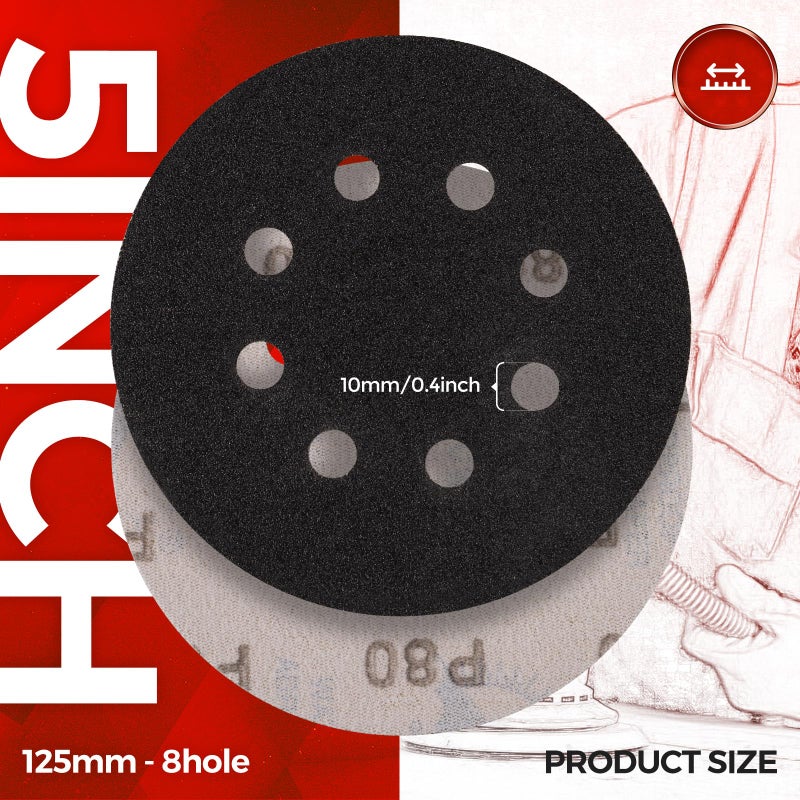 POTUINOM 50PCS 5 inch Wet Dry Sanding Discs 1000/1200/2000/3000/5000 Grit, Silicon Carbide Orbital Sander Hook and Loop Sandpaper, Best for Metal, Automotive Sanding - Image 2